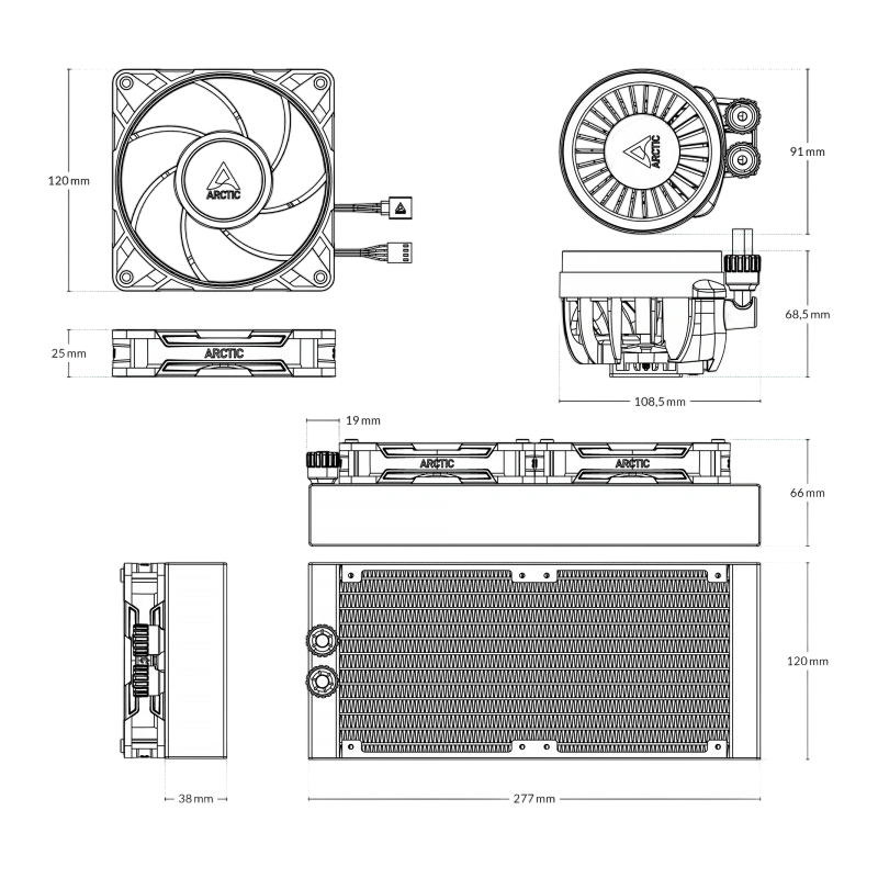 Система жидкостного охлаждения для процессора Arctic Cooling Liquid Freezer III Pro 240 All-In-One CPU (ACFRE00178A)