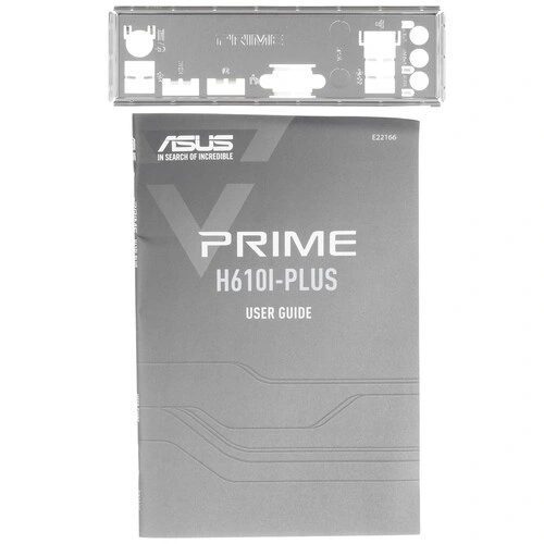 Материнская плата ASUS PRIME H610I-PLUS-CSM (90MB1GB0-M0EAYC) 2 x кабель SATA, документация, задняя планка, скоба для вертикальной фиксации M.2 накопителя