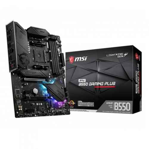 Материнская плата MSI MPG B550 GAMING PLUS 2 x кабель SATA, документация