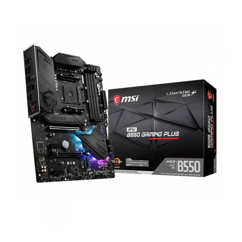 Материнская плата MSI MPG B550 GAMING PLUS 2 x кабель SATA, документация