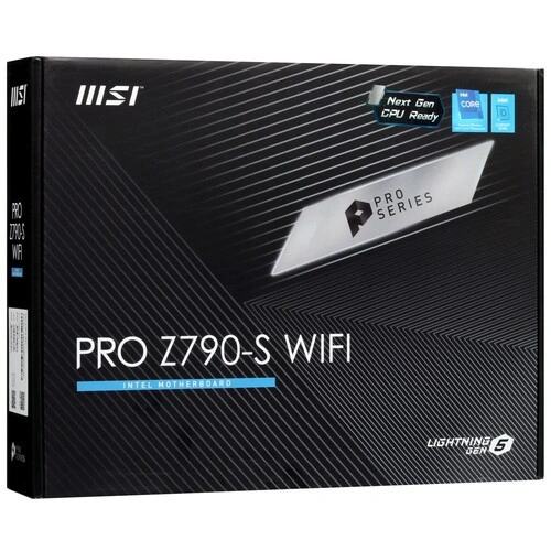Материнская плата MSI PRO Z790-S WIFI 2 x кабель SATA, антенна Wi-Fi, документация, задняя планка, крепеж для разъема M.2