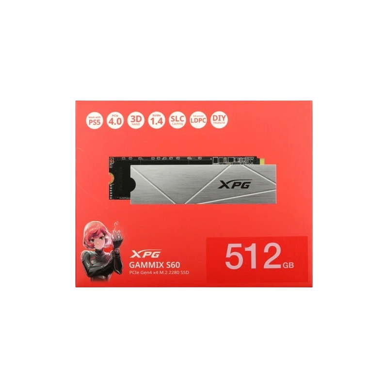Твердотельный накопитель ADATA XPG 512 Gb AGAMMIX S60 (AGAMMIXS60-512G-CS) BOX