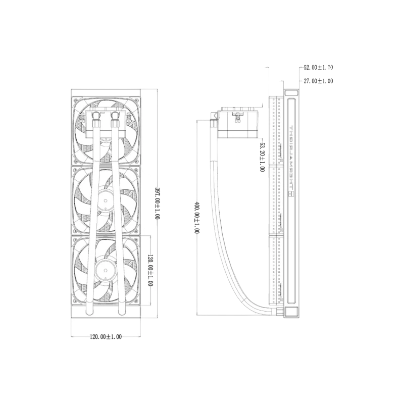 Система жидкостного охлаждения для процессора Thermalright Frozen Horizon 360 Digital ARGB White (TRFH360DAW)