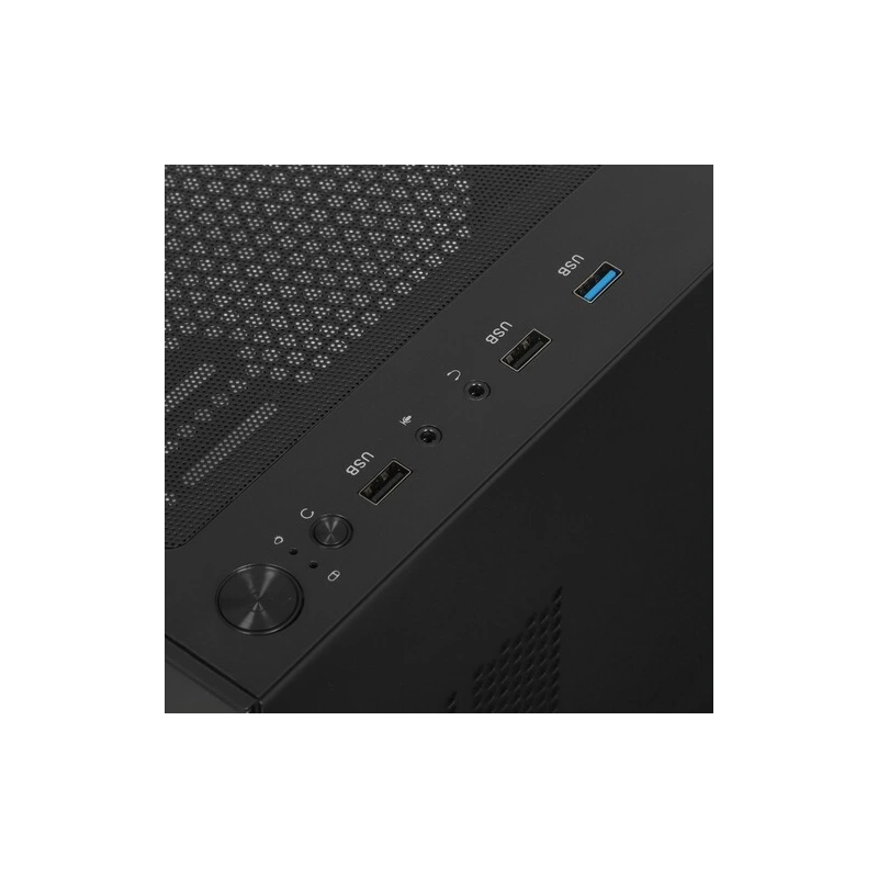 Компьютерный корпус Powercase VISION Micro M TG Black (CVMMB-L0)