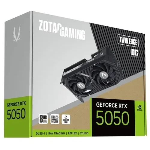 Видеокарта ZOTAC (ZT-B50500H-10M) GeForce RTX 5050 8GB Twin Edge OC MEDIUM PACK