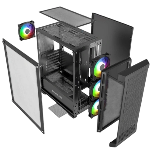 Компьютерный корпус Powercase ULTIMATE TG ARGB Black (CUB-A4)