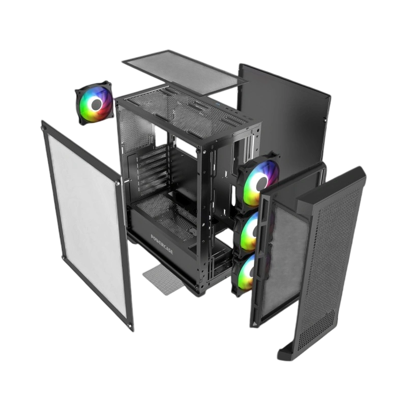 Компьютерный корпус Powercase ULTIMATE TG ARGB Black (CUB-A4)