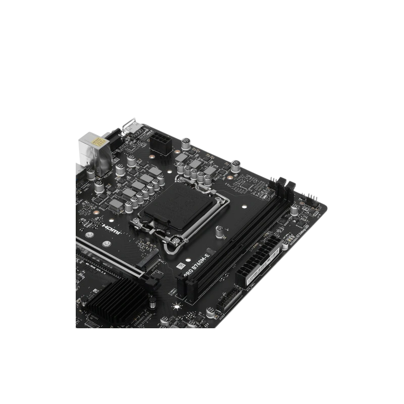 Материнская плата MSI PRO B760M-E документация, задняя планка, кабель SATA, крепеж для разъема M.2