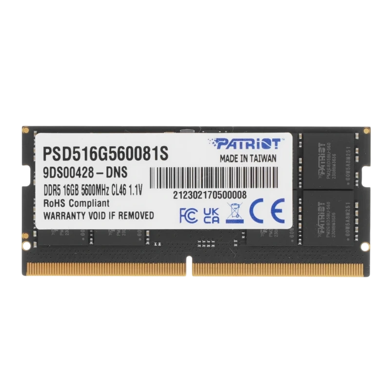 Оперативная память 16 Gb 5600 MHz PATRIOT Signature Line (PSD516G560081S)