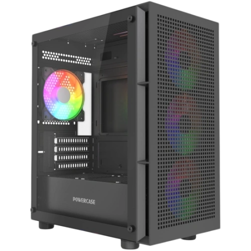 Компьютерный корпус Powercase Mistral Micro EM17 ARGB Black (CMMEM17B-A4)