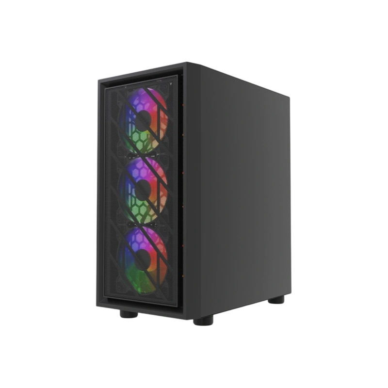 Компьютерный корпус Powercase Mistral Micro EM16 FRGB Black (CMMEM16B-L4)