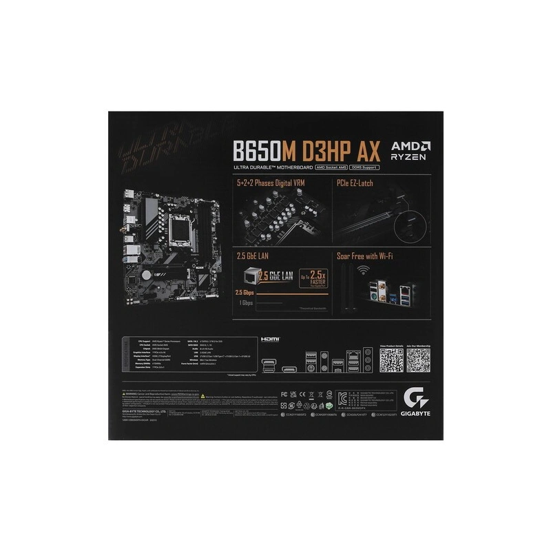 Материнская плата Gigabyte B650M D3HP AX