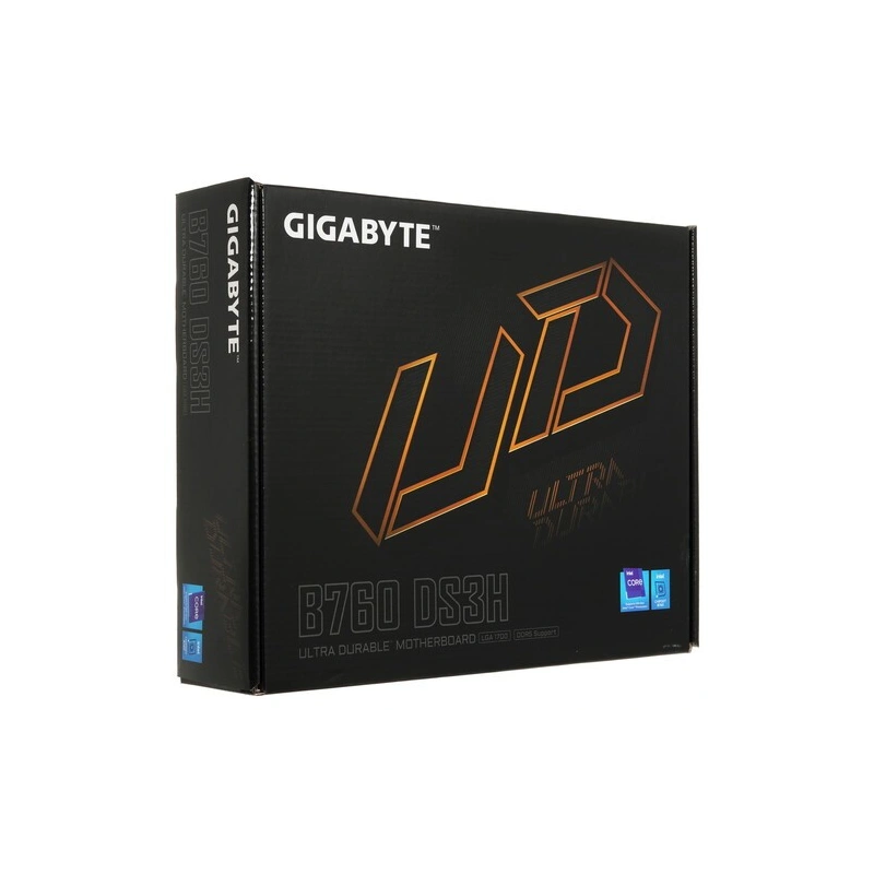 Материнская плата Gigabyte B760 DS3H 2 x кабель SATA, документация, задняя планка