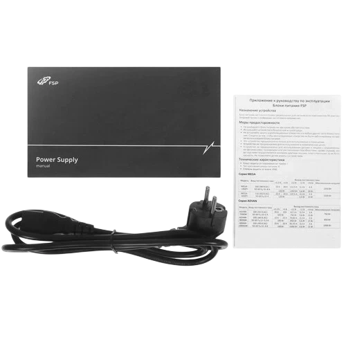 Блок питания FSP 750W VITA-750GM 16 Pin (PCIe 5.0 Connector Cable Details) документация, кабельные стяжки, комплект кабелей