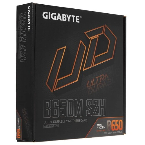 Материнская плата Gigabyte B650M S2H x кабель SATA, документация, задняя планка