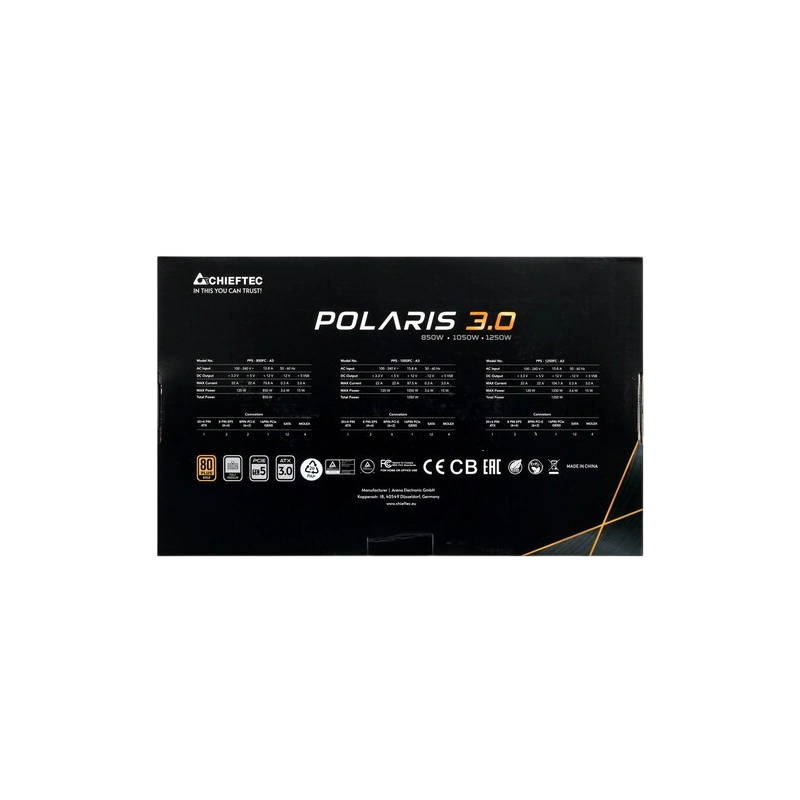 Блок питания Chieftec 1250W POLARIS 3.0 (PPS-1250FC-A3) (PCIe 5.0 Connector Cable Details)