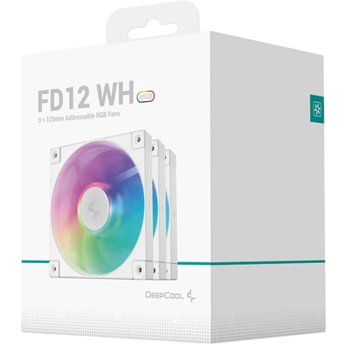 Комплект вентиляторов для корпуса Deepcool FD12 ARGB WH-3 IN 1 ARGB White BOX