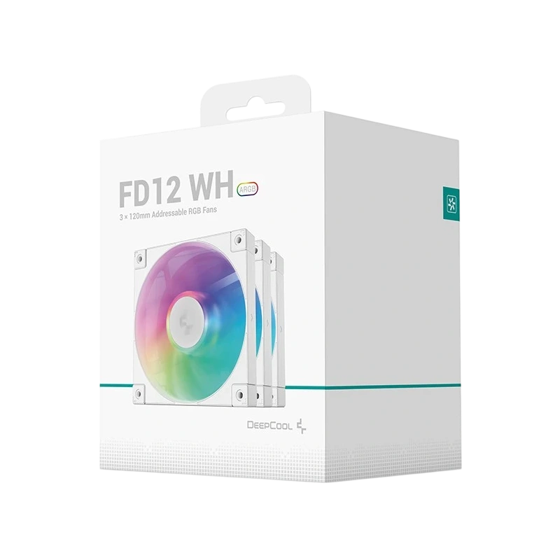 Комплект вентиляторов для корпуса Deepcool FD12 ARGB WH-3 IN 1 ARGB White BOX