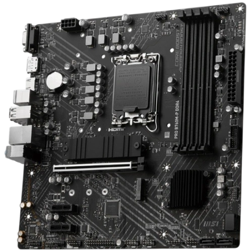 Материнская плата MSI PRO B760M-P DDR4 документация, задняя планка, кабель SATA, крепеж для разъема M.2