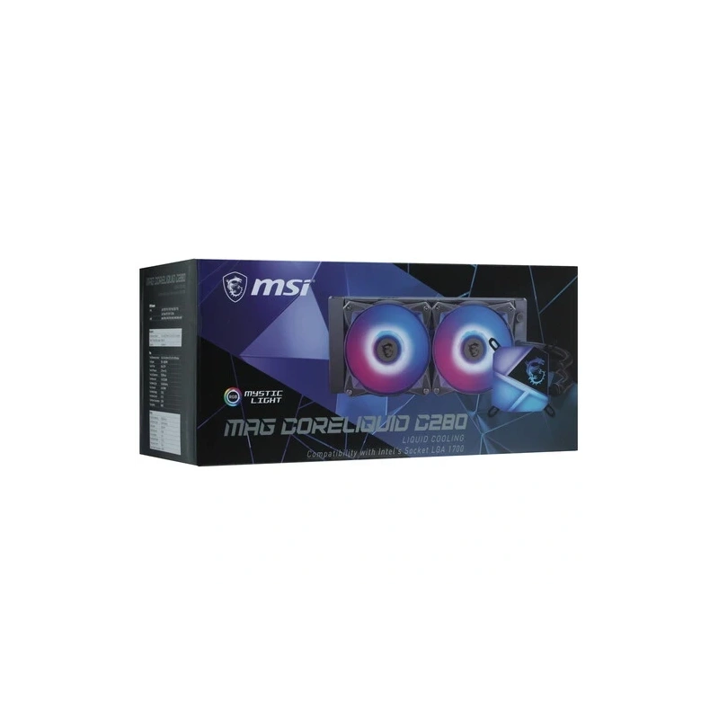 Система жидкостного охлаждения для процессора MSI MAG CORELIQUID C280 ARGB Socket 1700