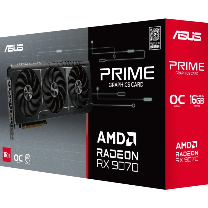 Видеокарта ASUS (PRIME-RX9070-O16G-EVO) Radeon RX 9070 16GB PRIME EVO OC (90YV0MQ0-M0NA00)