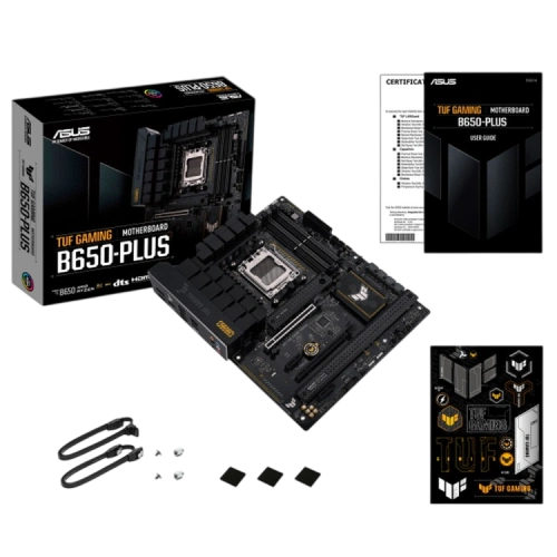 Материнская плата ASUS TUF GAMING B650-PLUS (90MB1BY0-M0EAY0) 2 x кабель SATA, брелок, документация, комплект наклеек, стяжки для кабелей