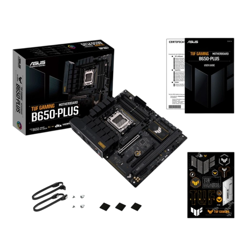 Материнская плата ASUS TUF GAMING B650-PLUS (90MB1BY0-M0EAY0) 2 x кабель SATA, брелок, документация, комплект наклеек, стяжки для кабелей