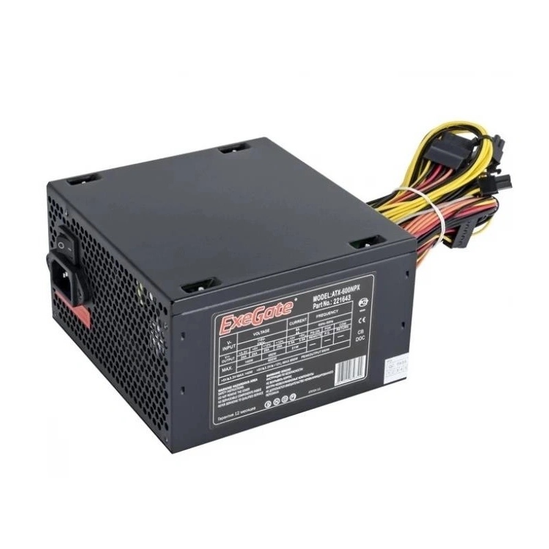 Блок питания ExeGate 600W 600NPX Black (EX221643RUS)