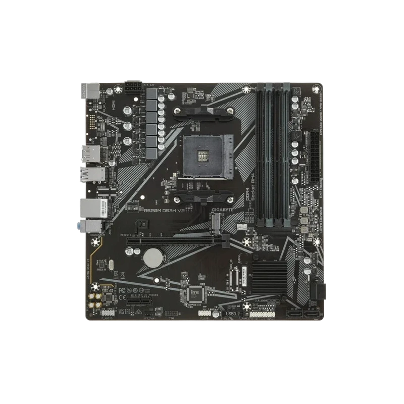 Материнская плата Gigabyte A520M DS3H V2 документация, задняя планка