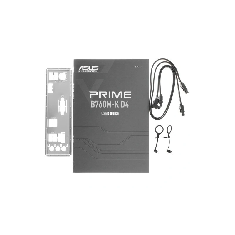 Материнская плата ASUS PRIME B760M-K D4 (90MB1DS0-M0EAY0) 2 x кабель SATA, документация, задняя планка