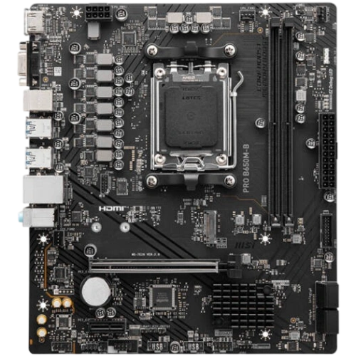 Материнская плата MSI PRO B650M-B документация, задняя планка, кабель SATA, крепеж для разъема M.2