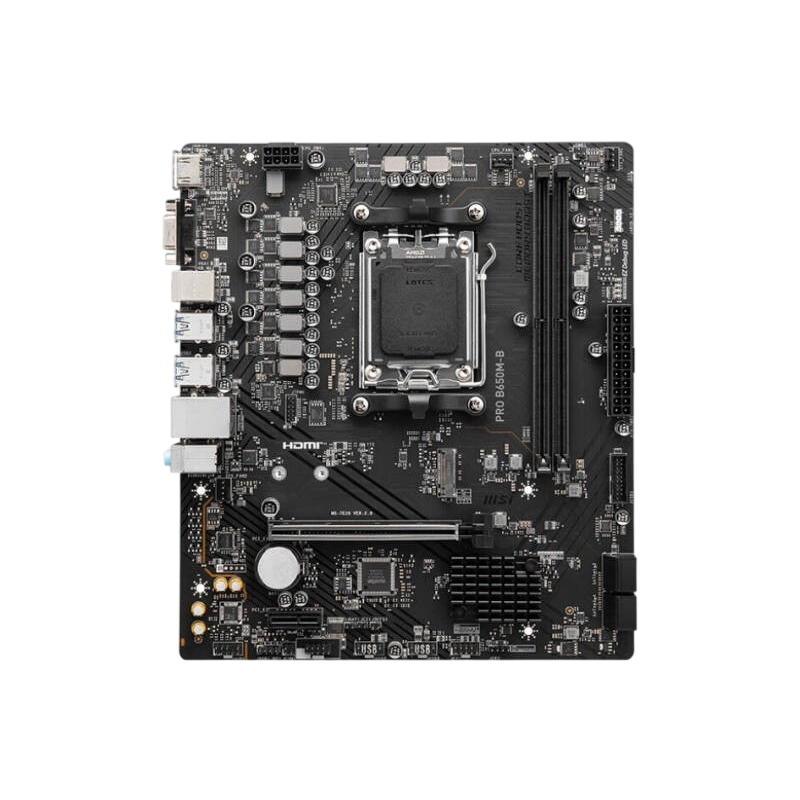 Материнская плата MSI PRO B650M-B документация, задняя планка, кабель SATA, крепеж для разъема M.2