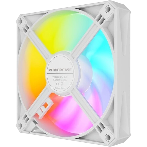 Вентилятор для корпуса Powercase (M56-12W ARGB) White комплект крепежа