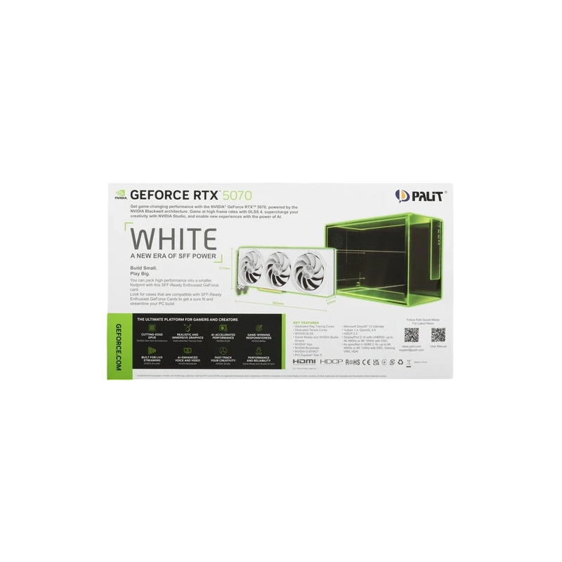 Видеокарта Palit (NE75070U19K9-GB2050W) GeForce RTX 5070 12GB White OC