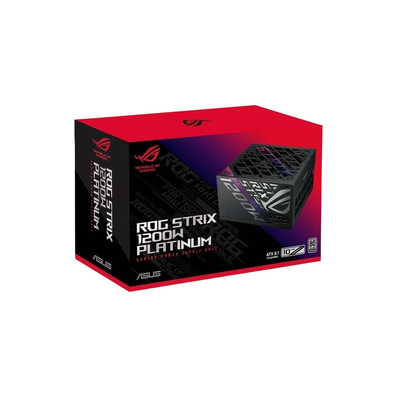 Блок питания ASUS 1200W ROG-STRIX-1200P (90YE00W0-B0NA00) 16 Pin (PCIe 5.0 Connector Cable Details) документация, кабельные стяжки, комплект кабелей, наклейки