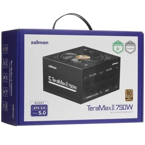 Блок питания Zalman 750W (ZM750-TMX2) 16 Pin (PCIe 5.0 Connector Cable Details) документация, комплект кабелей