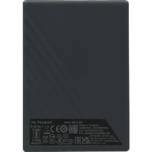Внешний HDD Western Digital 4000 Gb My Passport Black (WDBPKJ0040BBK-WESN)