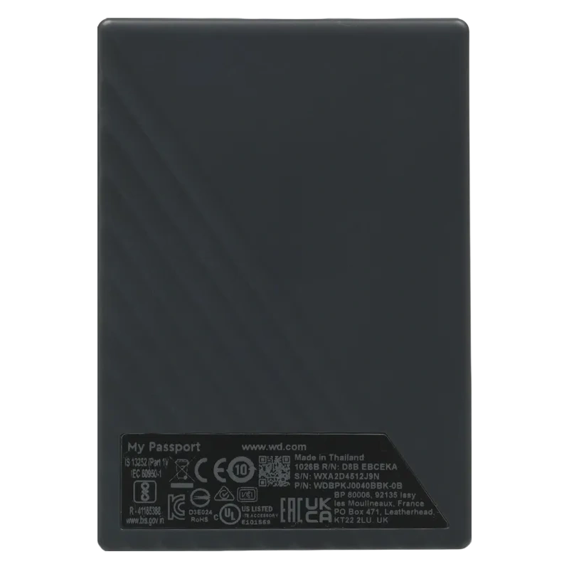 Внешний HDD Western Digital 4000 Gb My Passport Black (WDBPKJ0040BBK-WESN)