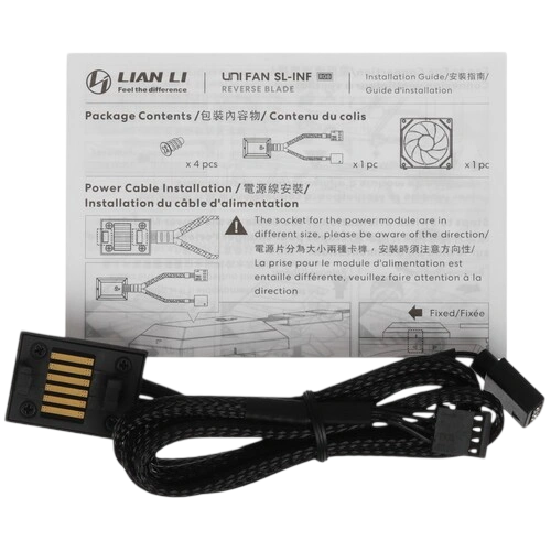 Вентилятор для корпуса Lian Li UNI FAN SL-INF 140 Reverse ARGB Black (G99.14RSLIN1B.R0) комплект крепежа