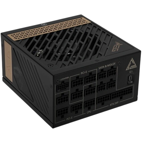 Блок питания MSI 1300W MEG Ai1300P (306-7ZP4A11-CE0) 16 Pin (PCIe 5.0 Connector Cable Details) держатели для кабелей, комплект кабелей, комплект крепежа