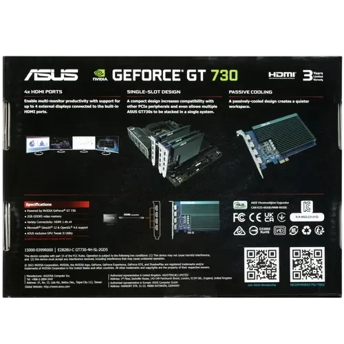 Видеокарта ASUS (GT730-4H-SL-2GD5) GeForce GT 730 2GB LP
