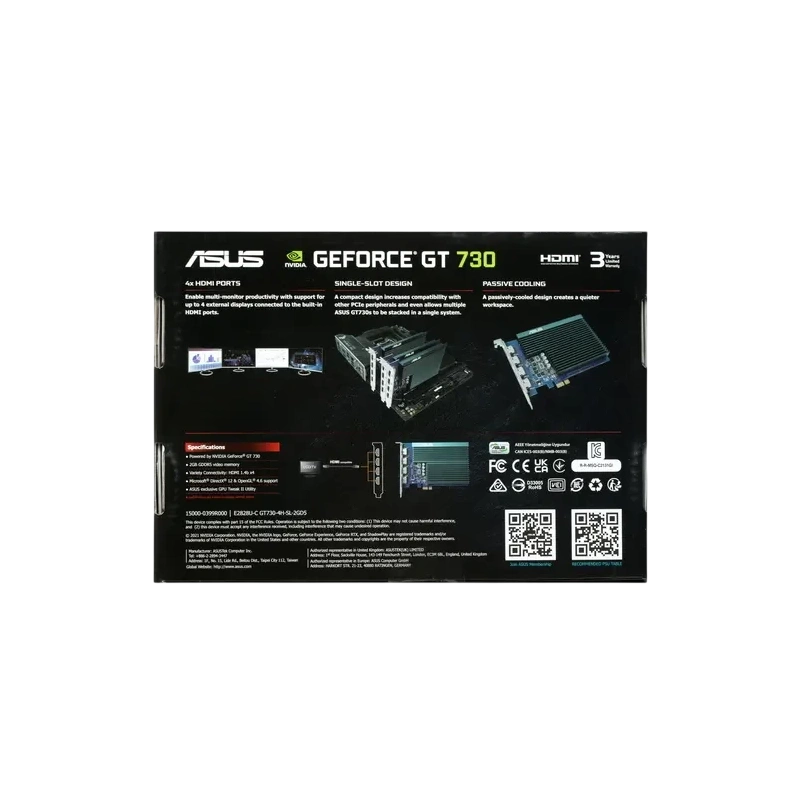 Видеокарта ASUS (GT730-4H-SL-2GD5) GeForce GT 730 2GB LP