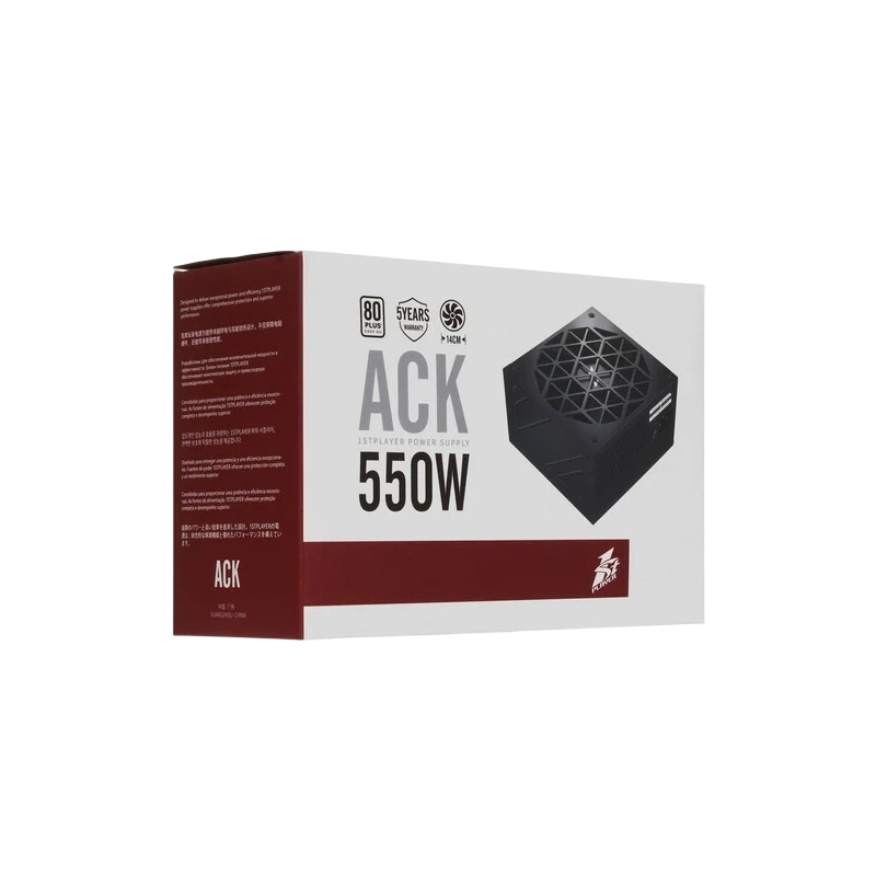 Блок питания 1STPLAYER 550W ACK Black (HA-550AC1) документация, комплект крепежа