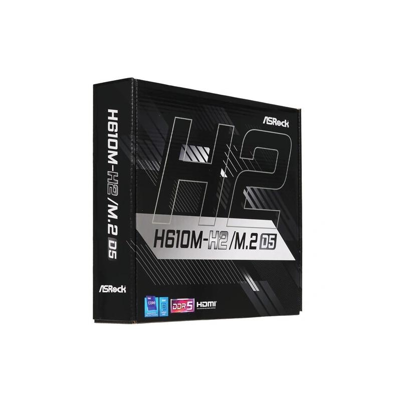 Материнская плата ASRock H610M-H2/M.2 D5 x кабель SATA, документация, задняя планка, крепеж для разъема M.2