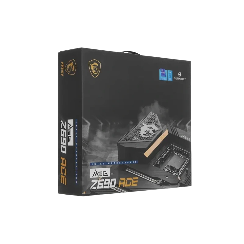 Материнская плата MSI MEG Z690 ACE 4 x кабель SATA, USB Flash с ПО, антенна Wi-Fi, документация, кабель mini DisplayPort - DisplayPort x2, кисточка, комплект наклеек, отвертка, удлинитель для ARGB, удлинитель для RGBещё
