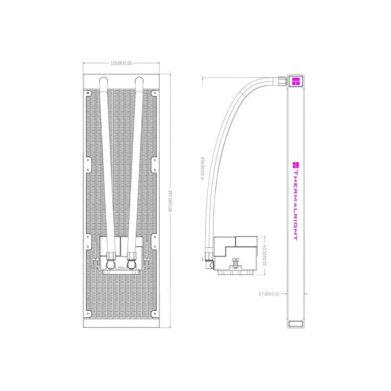 Система жидкостного охлаждения для процессора Thermalright Core Matrix 360 V2 ARGB Black (TRCM360ABV2)