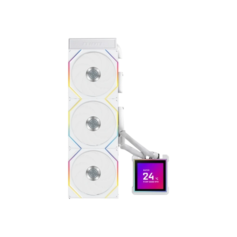 Система жидкостного охлаждения для процессора Lian Li HydroShift II LCD-S 360TL (GHS2LCDS36TW) White (G89.GHS2LCDS36TW.R0)