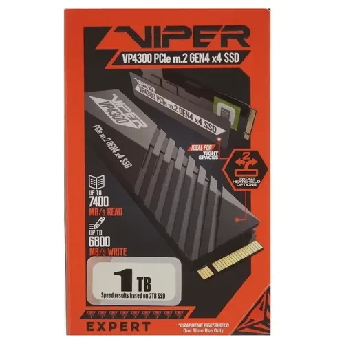 Твердотельный накопитель Patriot 1000 Gb VIPER (VP4300-1TBM28H) BOX