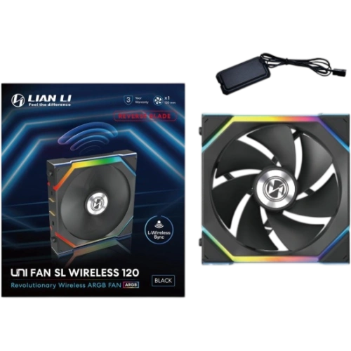 Вентилятор для корпуса Lian Li UNI FAN SL WIRELESS 120 Reverse Blade ARGB Black 12RSL1W1B (G99.12RSL1W1B.R0) документация