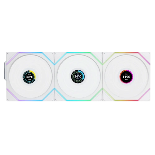 Комплект вентиляторов для корпуса Lian Li UNI FAN TL WIRELESS LCD 120 12TLLCD1W3W ARGB White (G99.12TLLCD1W3W.R0)